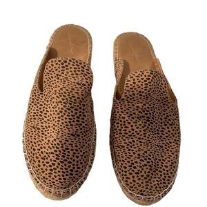 Universal Thread Women's Cheetah Slip On Mule Flats Shoes  Sandals Size 9